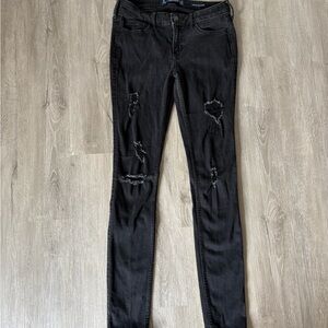 Hollister Charcoal Low-Rise Super Skinny Jeans